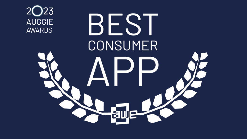 Auggie Award 2023 for Best Consumer App by Exponential Dimensions